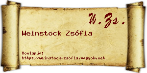 Weinstock Zsófia névjegykártya