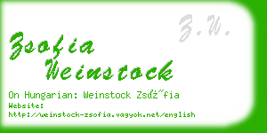 zsofia weinstock business card